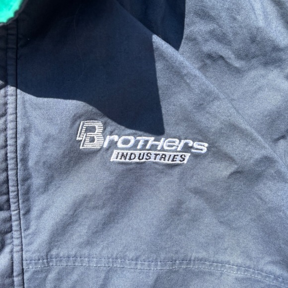 Vintage Holloway Bomber Jacket Brothers Industries Embroidered‎ Green Trim Large - Picture 2 of 5